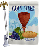 Holy Week - Faith & Religious Inspirational Vertical Impressions Decorative Flags HG192363 Made In USA