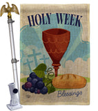 Holy Week - Faith & Religious Inspirational Vertical Impressions Decorative Flags HG192363 Made In USA