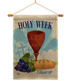 Holy Week - Faith & Religious Inspirational Vertical Impressions Decorative Flags HG192363 Made In USA