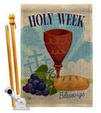 Holy Week - Faith & Religious Inspirational Vertical Impressions Decorative Flags HG192363 Made In USA