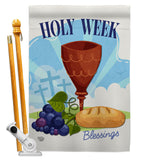 Holy Week - Faith & Religious Inspirational Vertical Impressions Decorative Flags HG192363 Made In USA