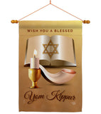Yom Kipper Blessed - Faith & Religious Inspirational Vertical Impressions Decorative Flags HG192369 Made In USA