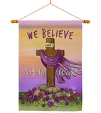 We Belive - Faith & Religious Inspirational Vertical Impressions Decorative Flags HG192372 Made In USA