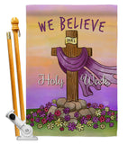 We Belive - Faith & Religious Inspirational Vertical Impressions Decorative Flags HG192372 Made In USA