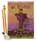 We Belive - Faith & Religious Inspirational Vertical Impressions Decorative Flags HG192372 Made In USA