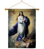 The Immaculate Conception - Faith & Religious Inspirational Vertical Impressions Decorative Flags HG192376 Made In USA