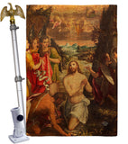 Baptism of Christ - Faith & Religious Inspirational Vertical Impressions Decorative Flags HG192377 Made In USA