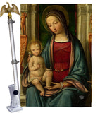 Mother Mary And Child - Faith & Religious Inspirational Vertical Impressions Decorative Flags HG192378 Made In USA