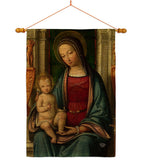 Mother Mary And Child - Faith & Religious Inspirational Vertical Impressions Decorative Flags HG192378 Made In USA