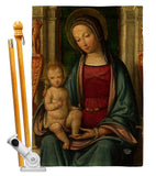 Mother Mary And Child - Faith & Religious Inspirational Vertical Impressions Decorative Flags HG192378 Made In USA