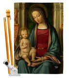 Mother Mary And Child - Faith & Religious Inspirational Vertical Impressions Decorative Flags HG192378 Made In USA