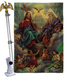 The Holy Trinity - Faith & Religious Inspirational Vertical Impressions Decorative Flags HG192379 Made In USA