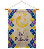 Eid Mubarak - Faith & Religious Inspirational Vertical Impressions Decorative Flags HG192393 Made In USA