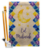 Eid Mubarak - Faith & Religious Inspirational Vertical Impressions Decorative Flags HG192393 Made In USA