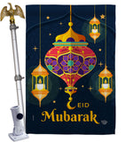 Eid Mubarak Festival - Faith & Religious Inspirational Vertical Impressions Decorative Flags HG192394 Made In USA