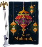 Eid Mubarak Festival - Faith & Religious Inspirational Vertical Impressions Decorative Flags HG192394 Made In USA