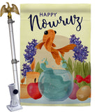 Happy Nowruz - Faith & Religious Inspirational Vertical Impressions Decorative Flags HG192442 Made In USA