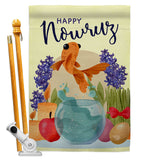 Happy Nowruz - Faith & Religious Inspirational Vertical Impressions Decorative Flags HG192442 Made In USA