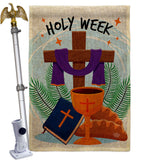 Holy Week - Faith & Religious Inspirational Vertical Impressions Decorative Flags HG192444 Made In USA