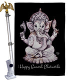 Ganesh Chaturthi - Faith & Religious Inspirational Vertical Impressions Decorative Flags HG192454 Made In USA