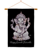 Ganesh Chaturthi - Faith & Religious Inspirational Vertical Impressions Decorative Flags HG192454 Made In USA