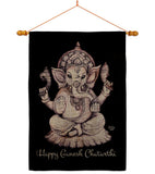 Ganesh Chaturthi - Faith & Religious Inspirational Vertical Impressions Decorative Flags HG192454 Made In USA