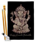 Ganesh Chaturthi - Faith & Religious Inspirational Vertical Impressions Decorative Flags HG192454 Made In USA