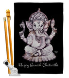 Ganesh Chaturthi - Faith & Religious Inspirational Vertical Impressions Decorative Flags HG192454 Made In USA