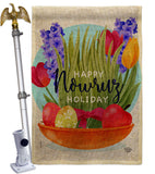 Happy Nowruz Holiday - Faith & Religious Inspirational Vertical Impressions Decorative Flags HG192463 Made In USA