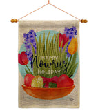 Happy Nowruz Holiday - Faith & Religious Inspirational Vertical Impressions Decorative Flags HG192463 Made In USA