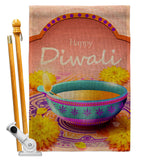 Happy Diwali - Faith & Religious Inspirational Vertical Impressions Decorative Flags HG192467 Made In USA