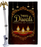 Celerate Diwali - Faith & Religious Inspirational Vertical Impressions Decorative Flags HG192473 Made In USA