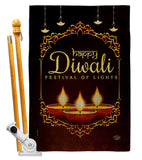 Celerate Diwali - Faith & Religious Inspirational Vertical Impressions Decorative Flags HG192473 Made In USA