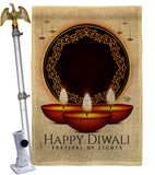 Deepawali - Faith & Religious Inspirational Vertical Impressions Decorative Flags HG192474 Made In USA