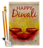 Diwali Greeting - Faith & Religious Inspirational Vertical Impressions Decorative Flags HG192475 Made In USA