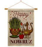 Iranian New Year - Faith & Religious Inspirational Vertical Impressions Decorative Flags HG192480 Made In USA