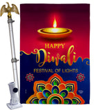 Deepawali Greeting - Faith & Religious Inspirational Vertical Impressions Decorative Flags HG192486 Made In USA