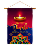 Deepawali Greeting - Faith & Religious Inspirational Vertical Impressions Decorative Flags HG192486 Made In USA