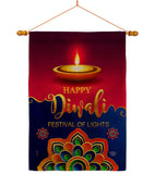 Deepawali Greeting - Faith & Religious Inspirational Vertical Impressions Decorative Flags HG192486 Made In USA