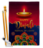 Deepawali Greeting - Faith & Religious Inspirational Vertical Impressions Decorative Flags HG192486 Made In USA