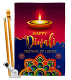 Deepawali Greeting - Faith & Religious Inspirational Vertical Impressions Decorative Flags HG192486 Made In USA