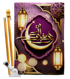 Happy Ramadan Greeting - Faith & Religious Inspirational Vertical Impressions Decorative Flags HG192494 Made In USA