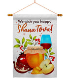 Happy Shana Tova - Faith & Religious Inspirational Vertical Impressions Decorative Flags HG192501 Made In USA