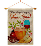 Happy Shana Tova - Faith & Religious Inspirational Vertical Impressions Decorative Flags HG192501 Made In USA