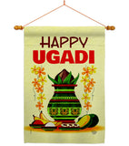 Happy Ugadi - Faith & Religious Inspirational Vertical Impressions Decorative Flags HG192503 Made In USA