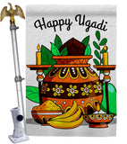 Celebrate Ugadi - Faith & Religious Inspirational Vertical Impressions Decorative Flags HG192506 Made In USA