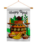 Celebrate Ugadi - Faith & Religious Inspirational Vertical Impressions Decorative Flags HG192506 Made In USA