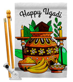 Celebrate Ugadi - Faith & Religious Inspirational Vertical Impressions Decorative Flags HG192506 Made In USA