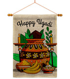 Celebrate Ugadi - Faith & Religious Inspirational Vertical Impressions Decorative Flags HG192506 Made In USA