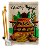 Celebrate Ugadi - Faith & Religious Inspirational Vertical Impressions Decorative Flags HG192506 Made In USA